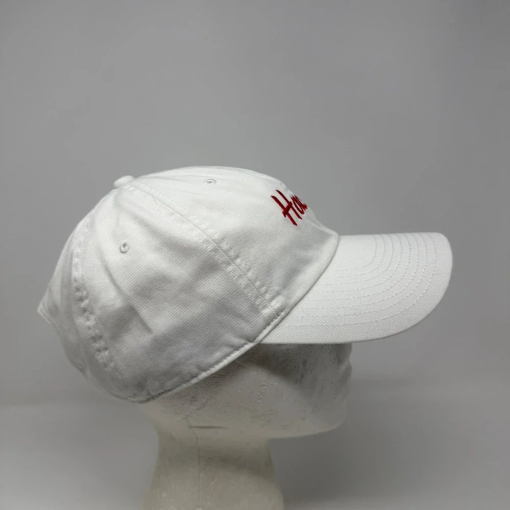 Nike Heritage86 Houston Script Adjustable Hat White Red Cotton Cap‎ 384427-10A